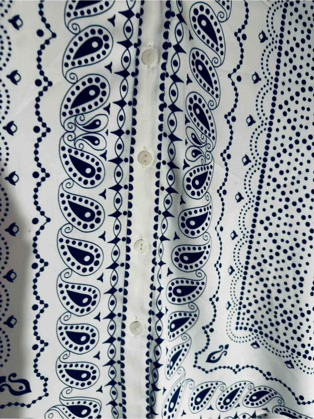 NEW White Navy Bandana-Print Wide Leg Two piece set Co-ord Medium Dior style